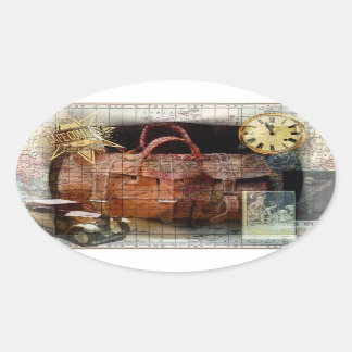 Bon Voyage Oval Sticker