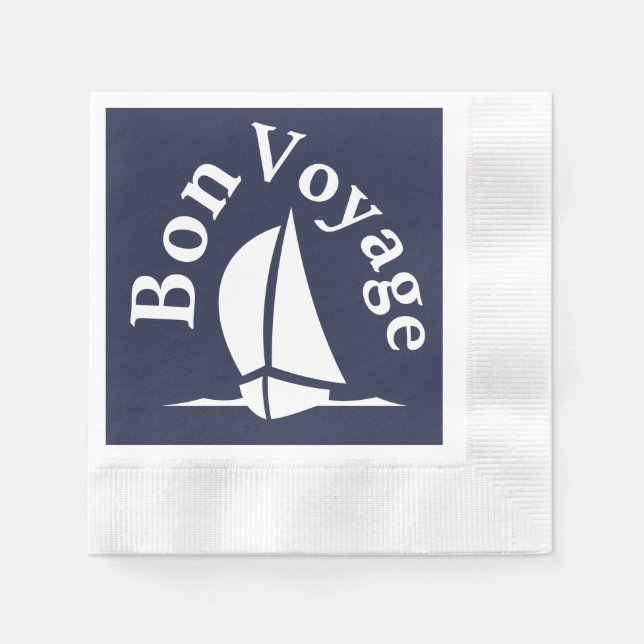 Bon Voyage Sailing Napkin (Front)