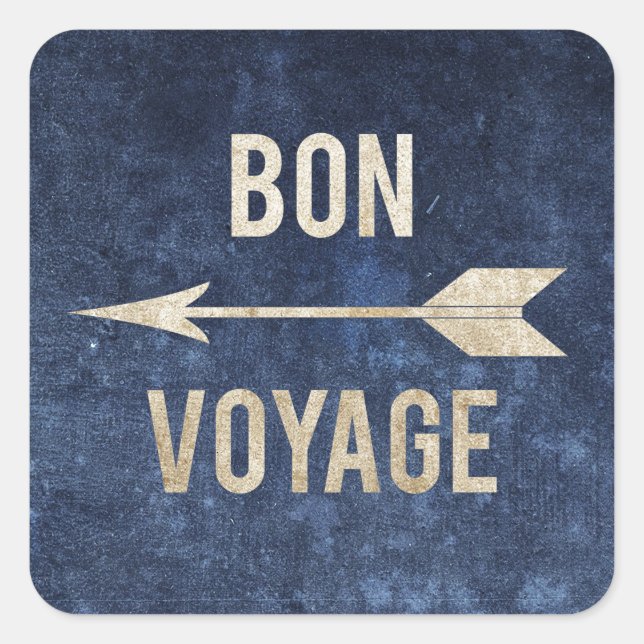 Bon Voyage Square Sticker (Front)