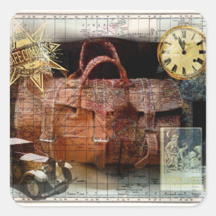 Bon Voyage Square Sticker