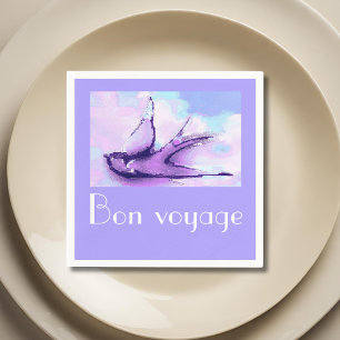 Bon voyage - swallow bird napkin