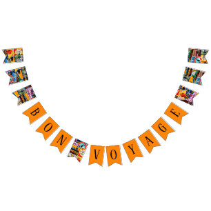 Bon Voyage Vintage Travel Labels Bunting Flags