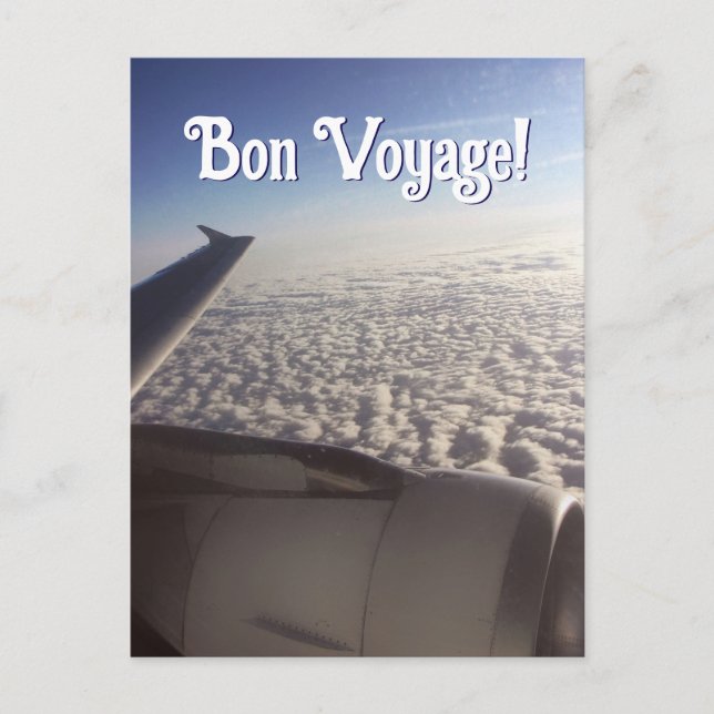 Bon Voyage Window Seat Postcard (Front)