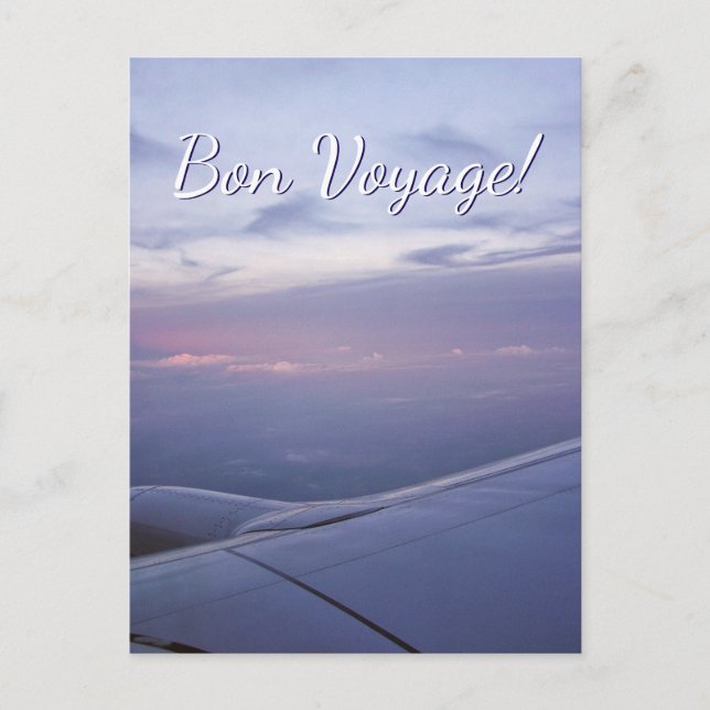 Bon Voyage Window Seat Postcard - Customised (Front)