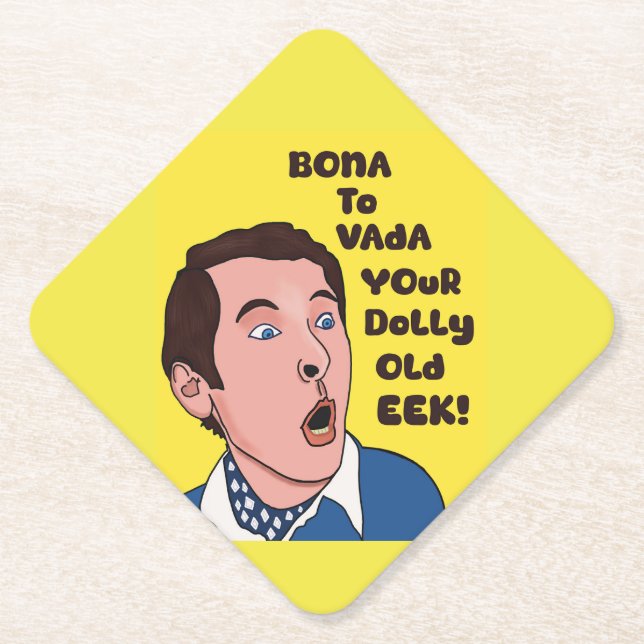 Bona to vada mug paper coaster (Front)