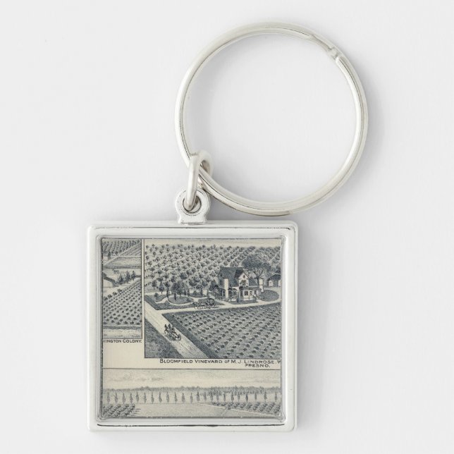 Bonacourt Ranch, Washington Colony, California Key Ring (Front)