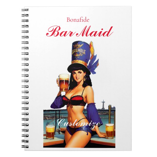 Bonafide Bar Maid Thunder_Cove  Notebook (Front)