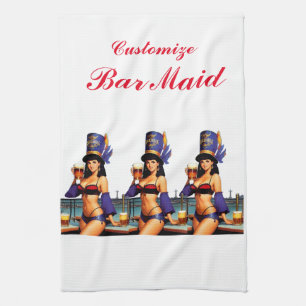 Bonafide Bar Maid Thunder_Cove  Tea Towel