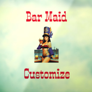 Bonafide Bar Maid Thunder_Cove Window Cling