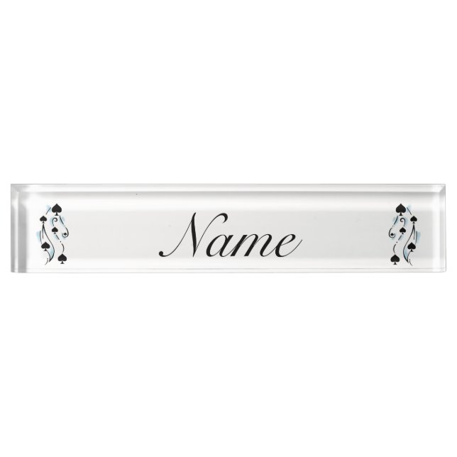 Bonafide Black Spades Tattoo Style Thunder_Cove Nameplate (Front)