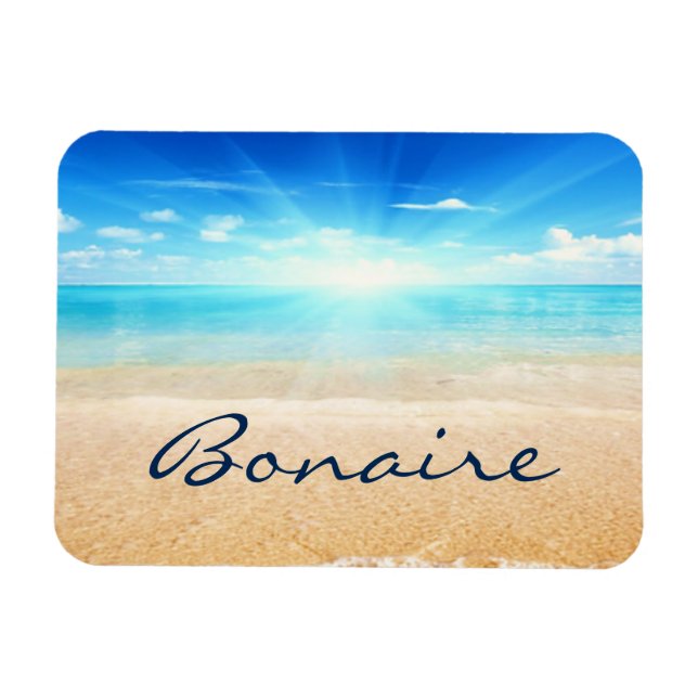Bonaire beach sunrise magnet (Horizontal)