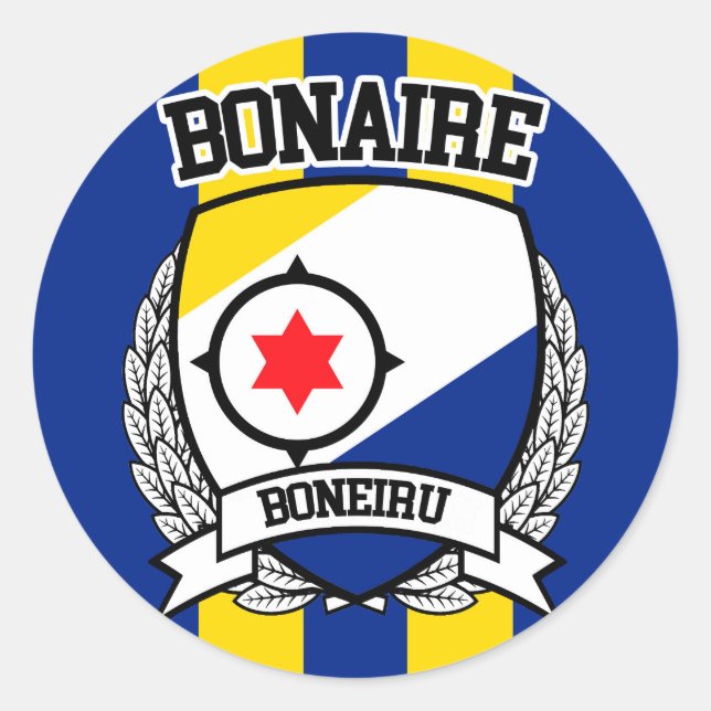 Bonaire Classic Round Sticker (Front)