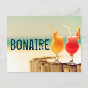 Bonaire cocktails postcard