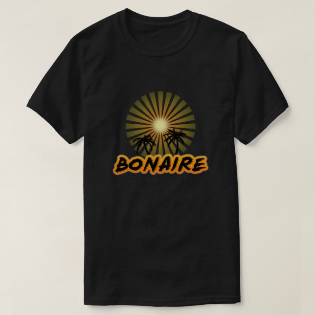 Bonaire coconut trees silhouette T-Shirt (Design Front)