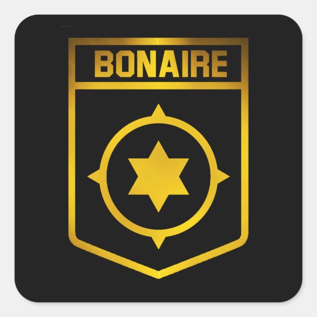 Bonaire Emblem Square Sticker (Front)