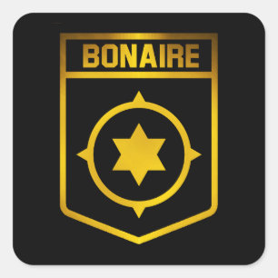 Bonaire Emblem Square Sticker