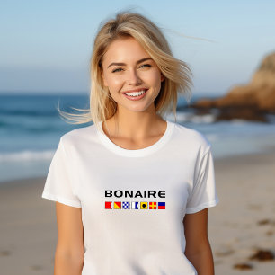 Bonaire Nautical Maritime Sailing Flags T-Shirt