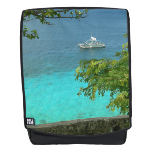 Bonaire Ocean View with Boat Adult Backpack