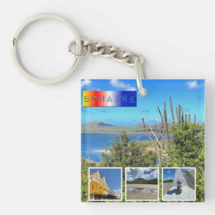 Bonaire Photo Collage Key Ring