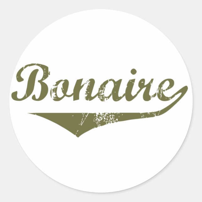 Bonaire Revolution Style Classic Round Sticker (Front)