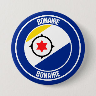 Bonaire Round Emblem 7.5 Cm Round Badge