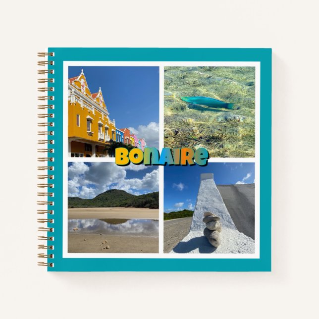 Bonaire Scenic Photo Collage Notebook (Front)