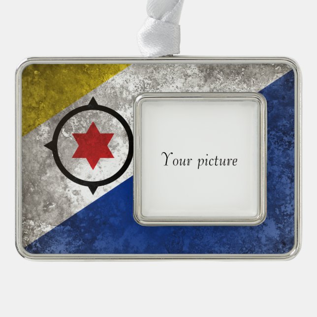 Bonaire Silver Plated Framed Ornament (Front)