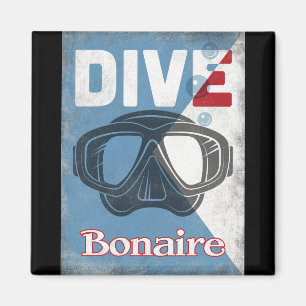 Bonaire Vintage Scuba Diving Mask Magnet