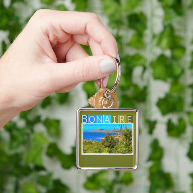 Bonaire Watercolor Key Ring (Hand)