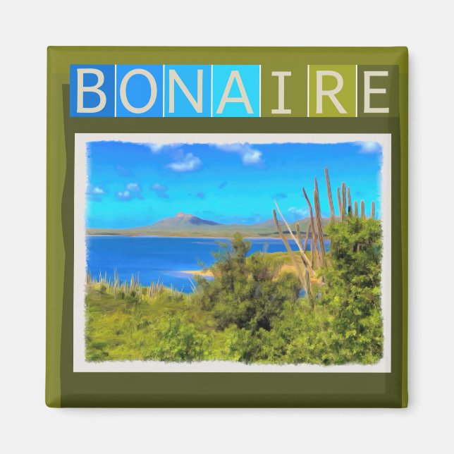 Bonaire Watercolor Magnet (Front)