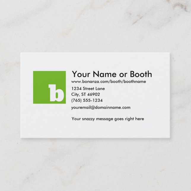 Bonanza Basic Business Card (Front)