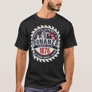 Bonanza Idaho Gold Rush Ghost Town Souvenir Premiu T-Shirt
