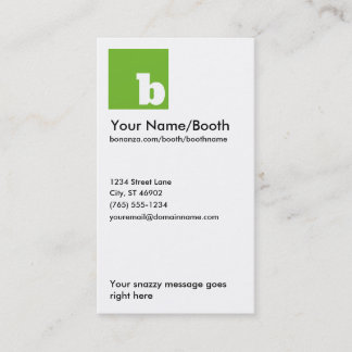 Bonanza Vertical Paper Business Card