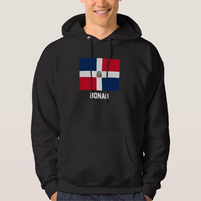 Bonao Dominican Republic Flag Emblem Escudo Crest  Hoodie (Front)