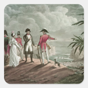 Bonaparte on St. Helena Square Sticker