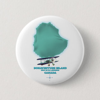 Bonaventure Island Canada map 6 Cm Round Badge