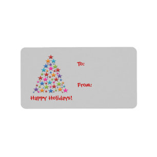 BonBon Rainbow Stars Christmas tree Gift Lable Label