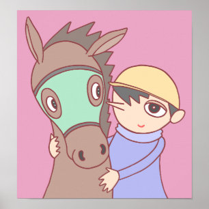 Bond between horse and jockey. poster