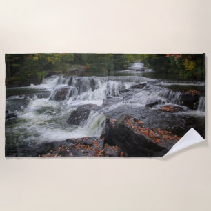 Bond Falls Cascades beach towel