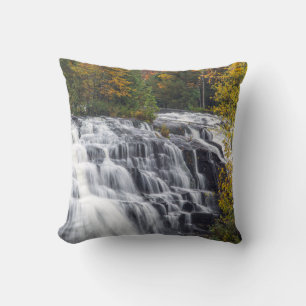 Bond Falls In Autumn Near Paulding, Michigan Cushion