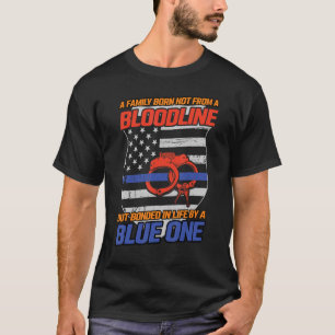 Bonded By A Blue Line Cool Law Enforcement Police T-Shirt