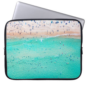 Bondi Beach aerial view on a perfect summer day wi Laptop Sleeve