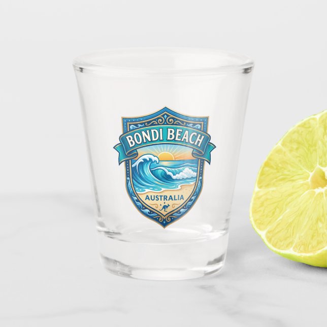 Bondi Beach Australia Shot Glass (Front)