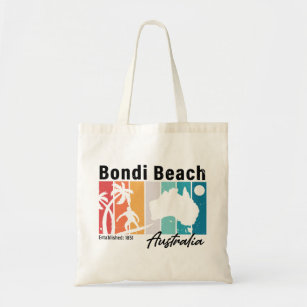 Bondi beach Australia Vintage Retro Souvenirs 80s Tote Bag