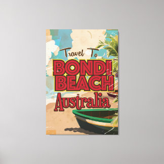 Bondi Beach Australia Vintage vacation Poster Canvas Print