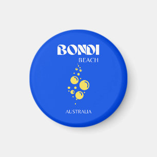 Bondi Beach, Bondi Beach Travel Art, Blue Magnet