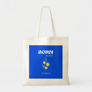 Bondi Beach, Bondi Beach Travel Art, Blue Tote Bag