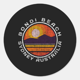 Bondi Beach Distressed Classic Round Sticker