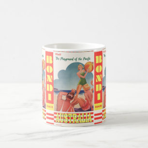 Bondi Beach Escape: Vintage Travel Poster Magic Mug