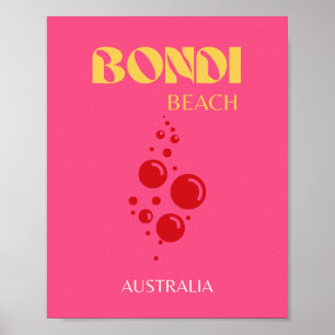 Bondi Beach, Pink Poster